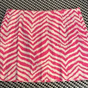 Lilly Pulitzer Pink and White Mini Skirt Resort Wear